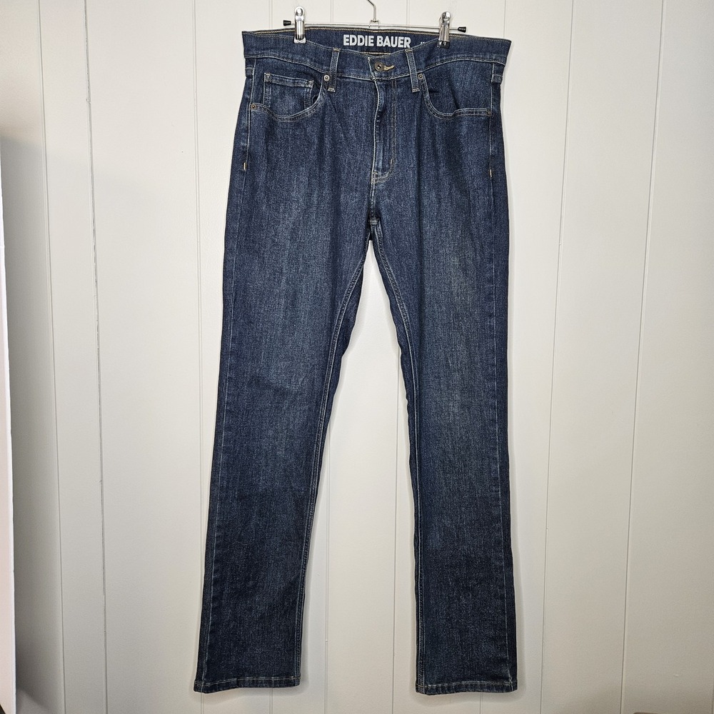 Eddie Bauer Blue Jeans Straight Fit 34 X 34 Mens